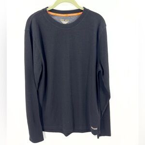 OmniWool Mens Long Sleeve Shirt Size XL Black Base Layer Wool Blend Outdoor